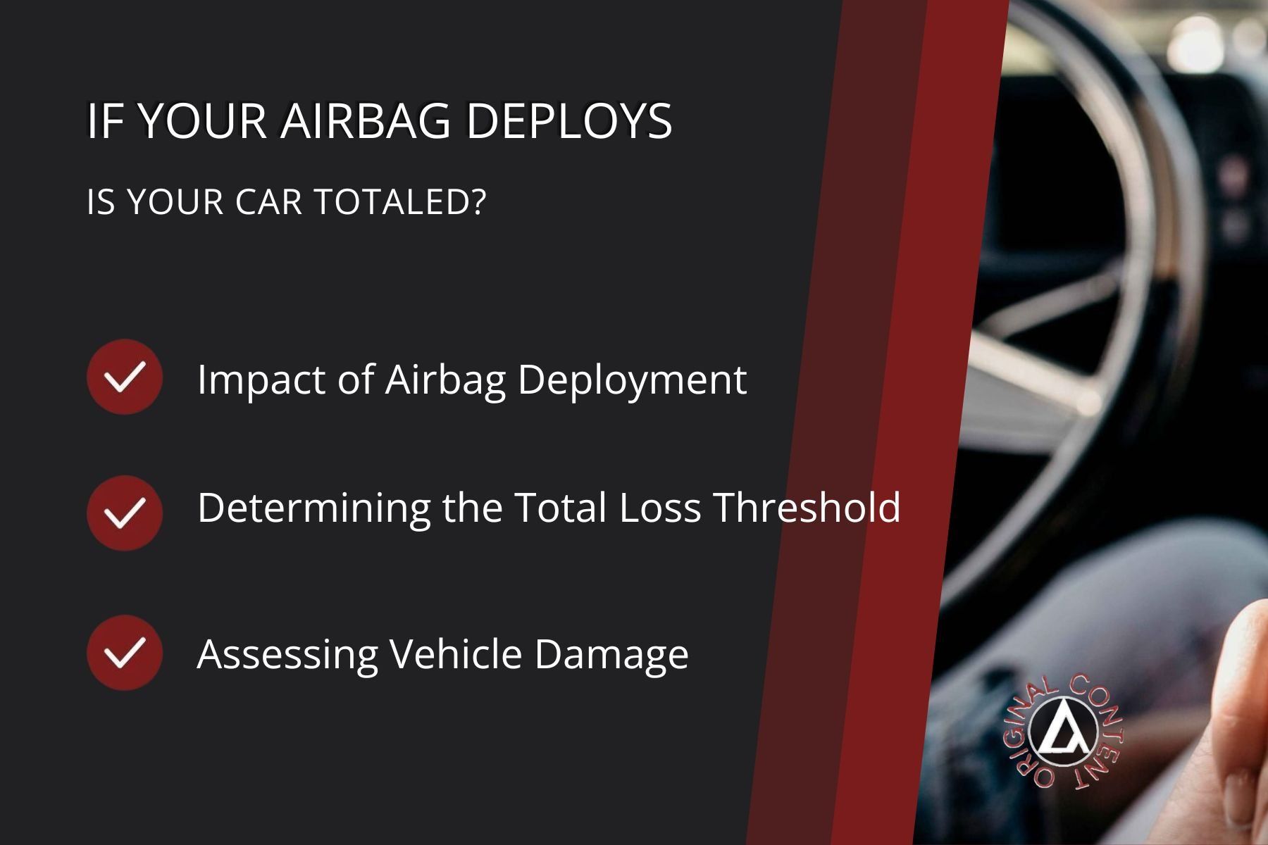 The truth about airbag deployment. The truth about airbag deployment.