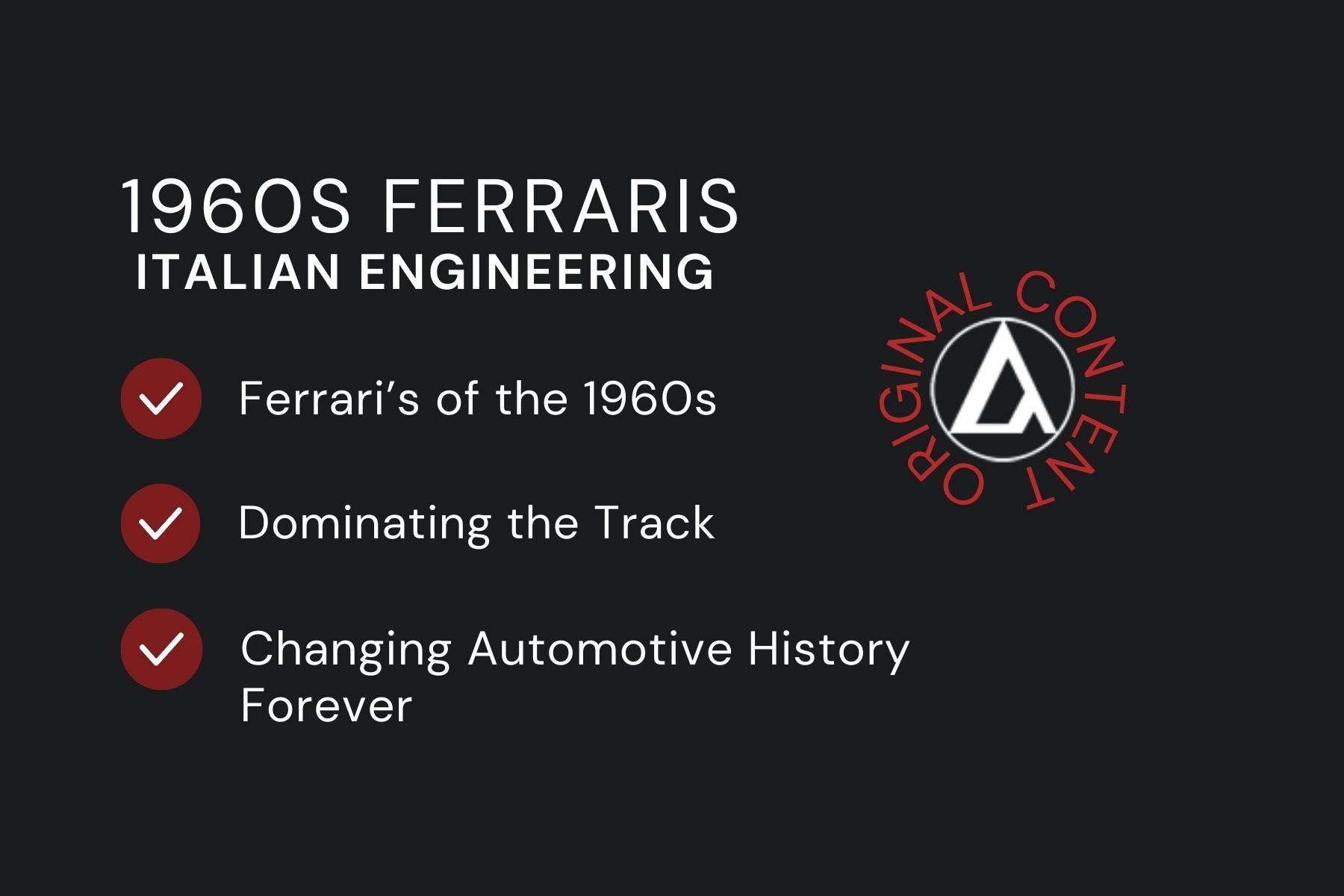 1960s Ferrari Sports Cars