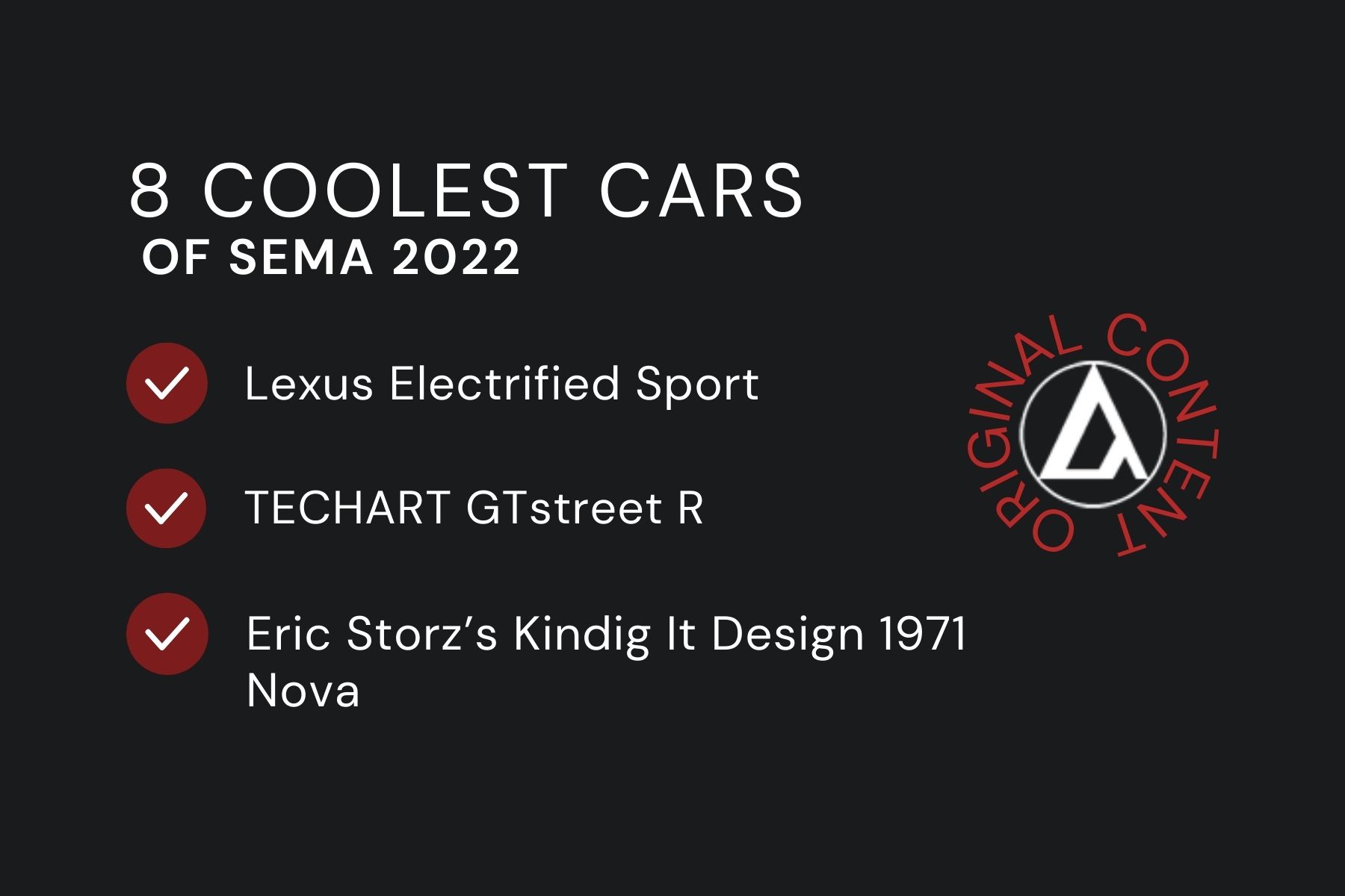 8 coolest cars of sema 22