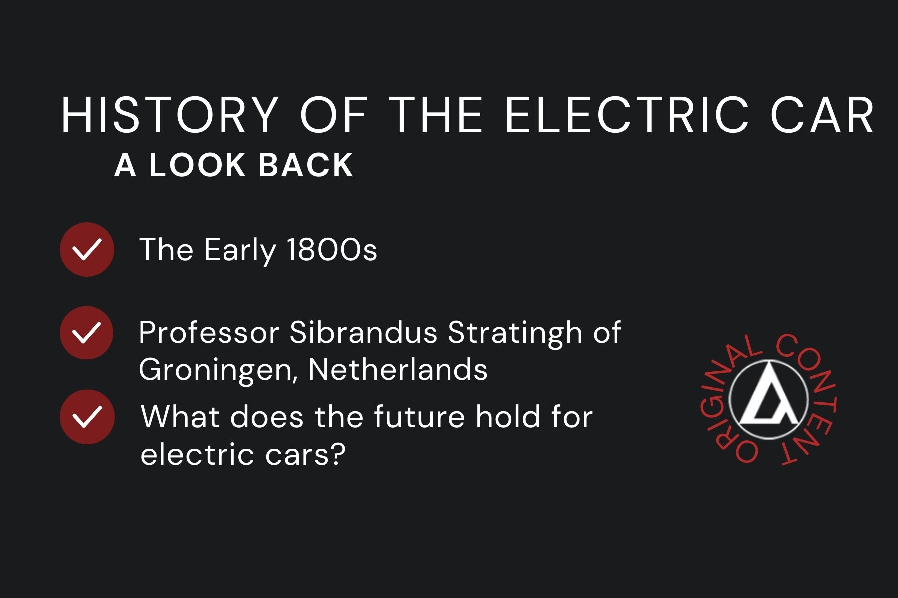 The History of the Electric Car