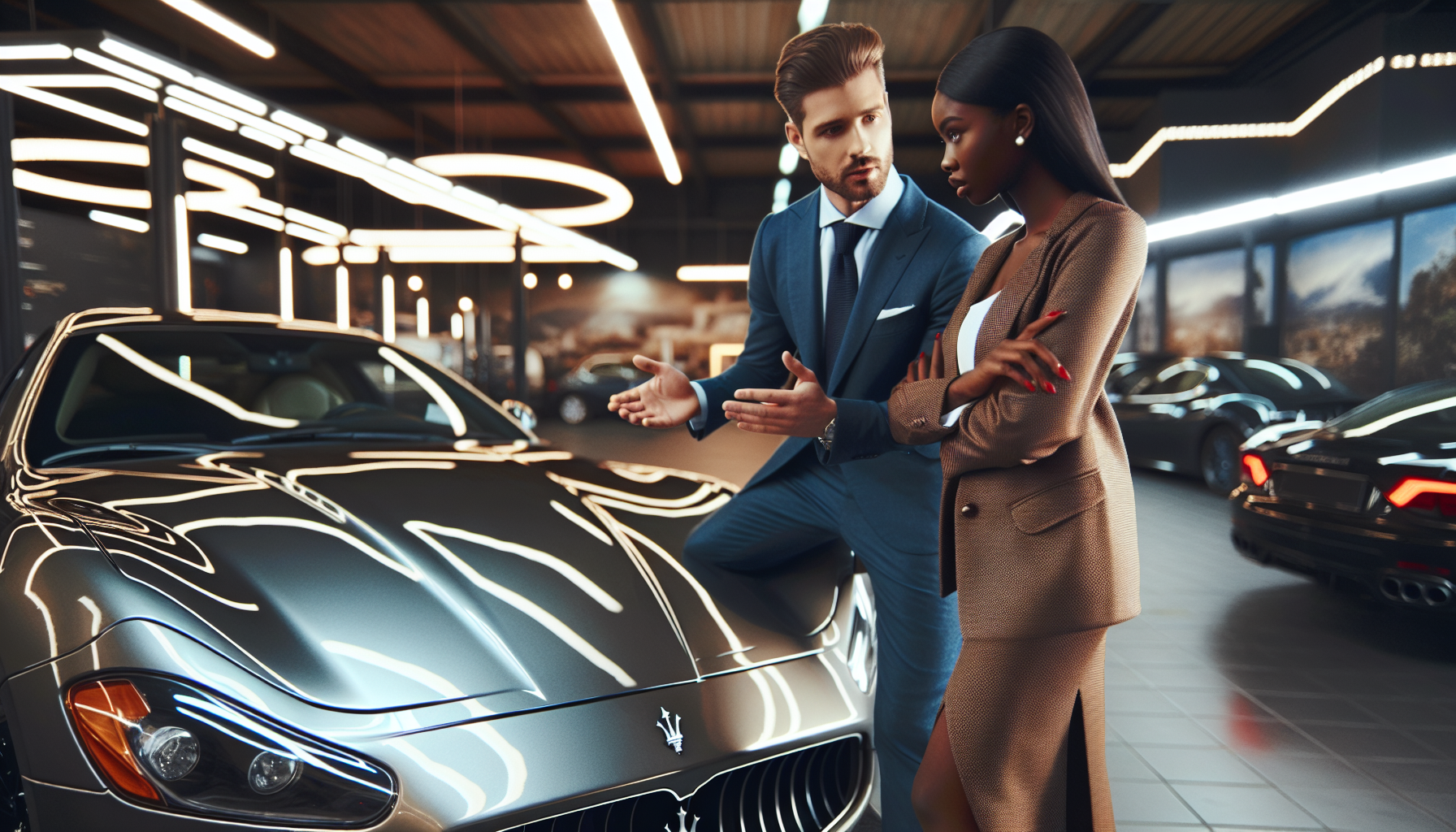 Assistance with insurance claims at a Maserati body shop