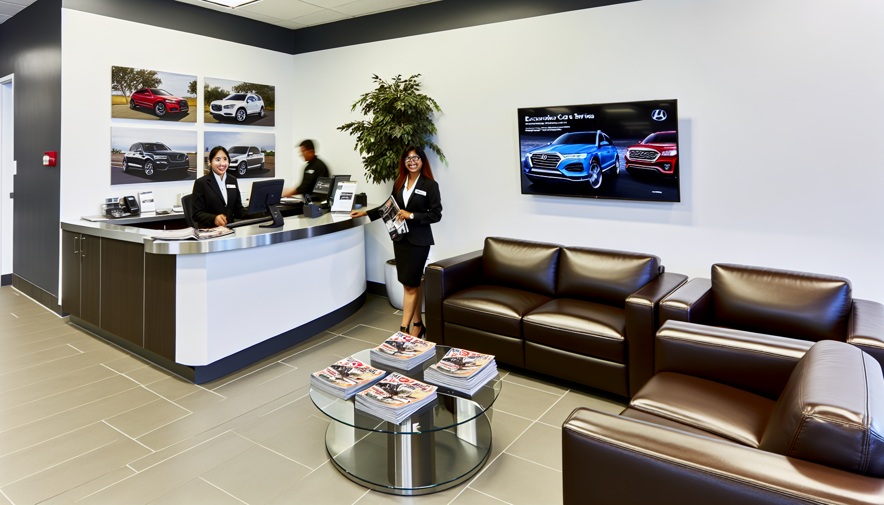 Customer care services at a Maserati body shop