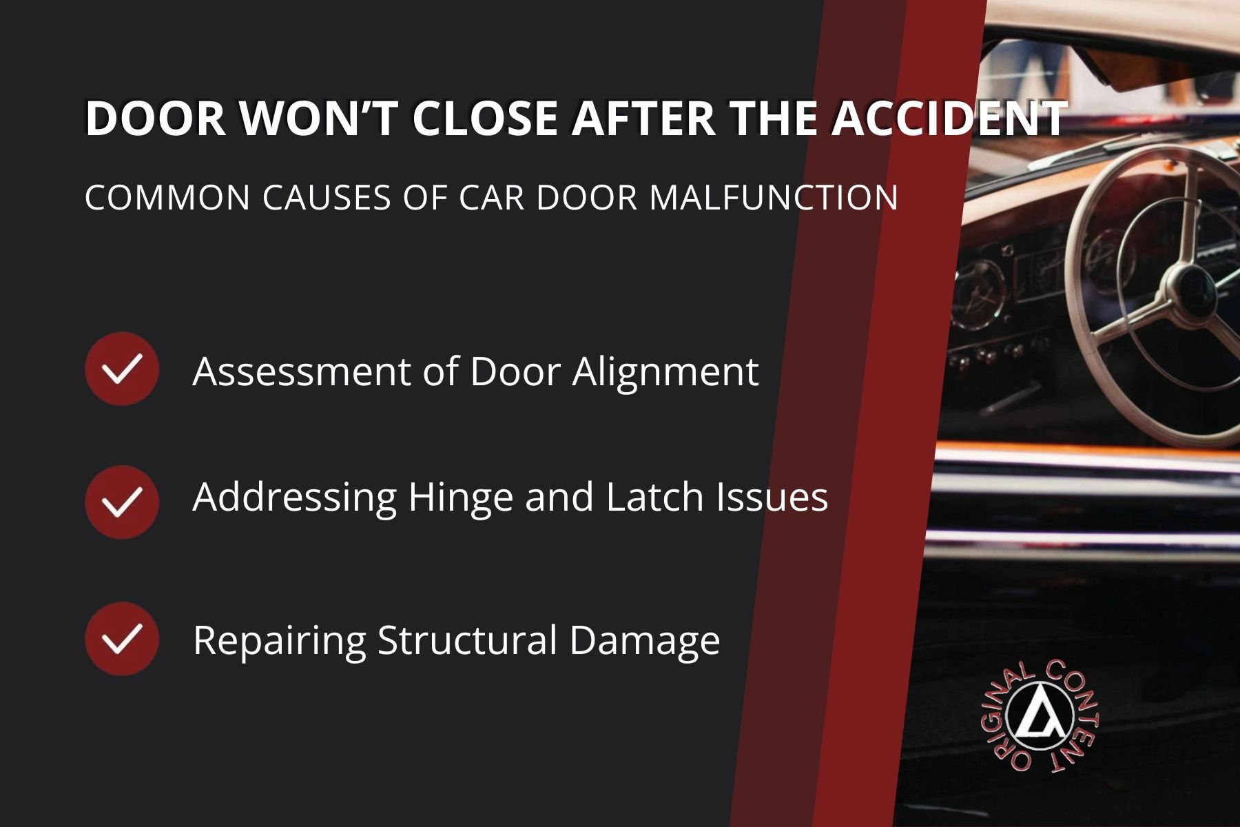 Car Door Won't Close After Accident